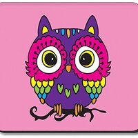 Art Plates Brand Mouse Pad - Pink Owl