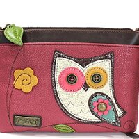 Chala Mini Crossbody Handbag, Pu Leather, Small Shoulder Purse Adjustable Strap (Owl)