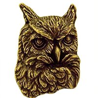 Mascot Pins Bronze Tone High Relief 3-Dimensional Owl School, 1 Inch