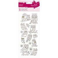 Papermania Glitter Colour In Stickers-Owls