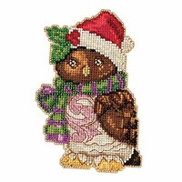 Mill Hill Owl Beaded Counted Christmas Holiday Cross Stitch Kit 2016 Jim Shore Winter Series JS20161