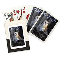 Lantern Press Vermont, Barn Owl (52 Playing Cards, Poker Size Card Deck with Jokers)
