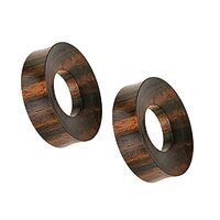 Pierced Owl Large Rimmed Organic Wood Saddle Fit Tunnel Plug Gauges, Sold As Pair (32mm (1&1/4&q