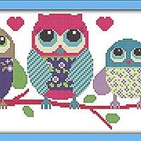 CaptainCrafts Cross Stitch Kits, New Stamped Kit Printed 11CT Fabric Cross Stitching DIY Art DMC Nee