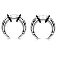Pierced Owl 316L Surgical Steel C-Shape Buffalo Tapers, Sold as a Pair (6GA (4mm))