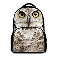 HW Animal School Bag Children's Age6-16 Polyester 17 Inch Laptop Backpack (Owl)