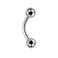 Pierced Owl - Internally Threaded Implant Grade 23 Solid Titanium Curved Barbells, Sold by Piece (16