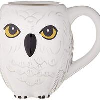 Silver Buffalo Harry Potter Hogwarts House Crest Sculpted Owl Handle Coffee Ceramic Mug, 20 Ounces W