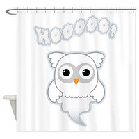 Truly Teague Shower Curtain Spooky Little Ghost Owl