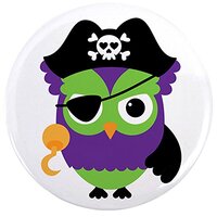 3.5 Inch Button Little Owl Pirate