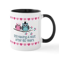 CafePress 60Th Anniversary Owl Gift Mugs 11 oz (325 ml) Ceramic Coffee Mug