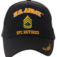 Officially Licensed US Army Retired Baseball Cap - Multiple Ranks Available! (Sergeant First Class)
