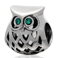 Owl Charm 925 Sterling Silver Bird Charm Animal Charm Graduation Charm Anniversary Charm for Pandora