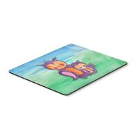 Caroline's Treasures BB7430MP Momma and Baby Owl Watercolor Mouse Pad, Hot Pad or Trivet for Ho