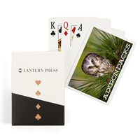 Lantern Press Adirondacks, New York, Saw Whet Owl (52 Playing Cards, Poker Size Card Deck with Joker