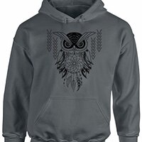 Awkward Styles Unisex Dream Catcher Cute Native Hoodie Hooded Sweatshirts with an Owl Charcoal 5XL