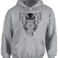 Awkward Styles Unisex Dream Catcher Cute Native Hoodie Hooded Sweatshirts with an Owl Grey 4XL