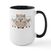 CafePress Vintage Owls Large Mug 15 oz (444 ml) Ceramic Coffee Mug