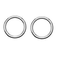 Pierced Owl 16GA Solid G23 Implant Grade Titanium Basic Hinged Segment Rings, Sold as a Pair (10mm (