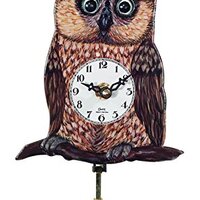 River City Clocks Pendulum Calarco Moving Eyes Owl Clock