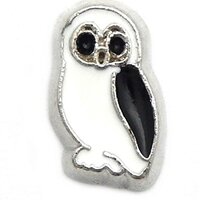 Cherityne White Owl Floating Charm for Locket Pendants