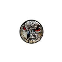 Owl Button Save The Owls Cool Nature Awesome Backpack Jacket Pin Pinback Gift 1 Inch 40-10