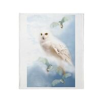 CafePress Snowy Owl Throw Blanket Super Soft Fleece Plush Throw Blanket, 60"x50"