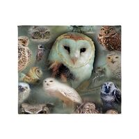 CafePress Happy Owls Throw Blanket Super Soft Fleece Plush Throw Blanket, 60"x50"