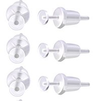 Pierced Owl Set of 10 20GA Flexible Clear Metal and Allergy Free Acrylic Retainers (Pack of 10)