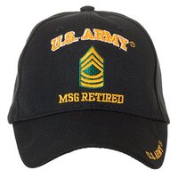 Artisan Owl Officially Licensed US Army Retired Baseball Cap - Multiple Ranks Available! (Master Ser