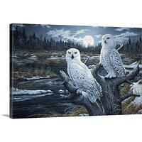 CANVAS ON DEMAND Snowy Owls Canvas Wall Art Print by Jeff Tift, Home Decor, Design, Wildlife Artwork