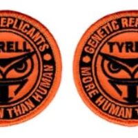 Blade Runner Tyrell Genetic Replicants Owl [Hook Fastener Patch 2.5 inch-TY3] 2 Piece for Jackets, V