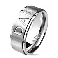Artisan Owl Dad Deep Etched Stainless Steel Stepped Ring with Love You Dad Printed Inside (11)