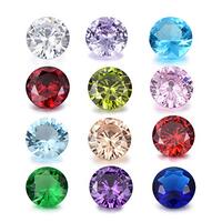 EVERLEAD 12Pcs Crystal Birthstones, for Floating Charm Living Memory Lockets (12 Colors)