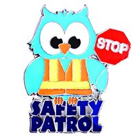 Safety Patrol Owl Die-cut Award Lapel Pin