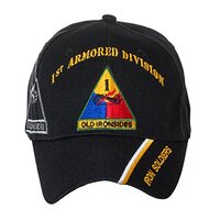 Artisan Owl Officially Licensed US Army Armored Division Black Embroidered Baseball Cap - Multiple D