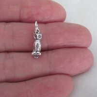 Wholesale Charms Sterling Silver 3d owl charmJewelry Making Supply Charm, Bracelets and More