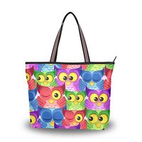 My Daily Women Tote Shoulder Bag Cute Funny Owl Handbag Medium