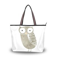 My Daily Women Tote Shoulder Bag Funny Cute Owl Handbag Large