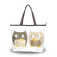 My Daily Women Tote Shoulder Bag Funny Cute Owl Handbag Large