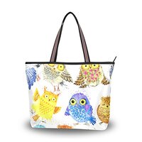 My Daily Women Tote Shoulder Bag Cute Owl Handbag Large