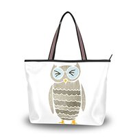 My Daily Women Tote Shoulder Bag Funny Cute Owl Handbag Medium