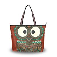 My Daily Women Tote Shoulder Bag Cute Colorful Owl Vintage Handbag Large