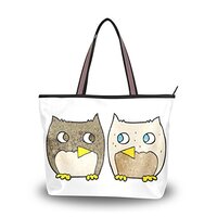 My Daily Women Tote Shoulder Bag Funny Cute Owl Handbag Medium