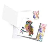 The Best Card Company - 1 Happy Birthday Card with Envelope - Adorable Colorful Animals, Fun Kids No