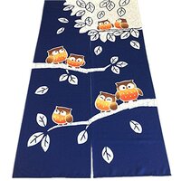 LIGICKY Japanese Noren Doorway Curtain Tapestry for Home Decorations Navy Blue 33.5’’ x 