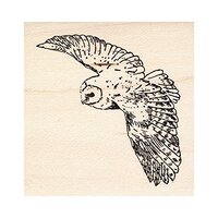 Flying Barn Owl Rubber Stamp