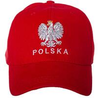 Artisan Owl Poland Eagle Polska National Embroidered Baseball Cap - Adjustable Hook & Loop Closu