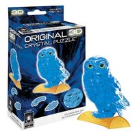 BePuzzled | Owl (Blue) Original 3D Crystal Puzzle, Ages 12 and Up