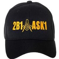 Artisan Owl 2B1 ASK1 Freemasons Masonic Square and Compass Embroidered Adjustable Baseball Cap (Blac